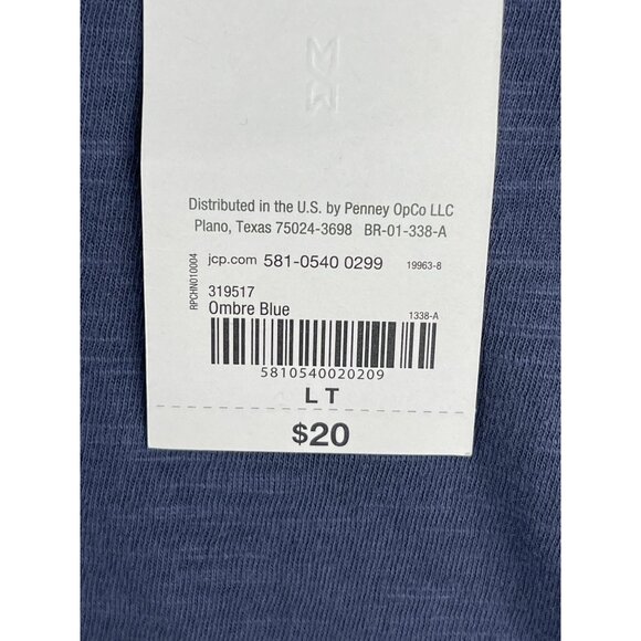 Mutual Weave Mens Ombre Blue T-Shirt LT 100% Cotton - Picture 7 of 9